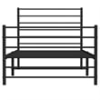 Bowery Hill Contemporary Powder-Coated Steel Twin Bed Frame in Black