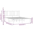 Bowery Hill Powder-Coated Steel Queen Size Bed Frame in White