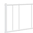 Bowery Hill Powder-Coated Steel Queen Size Bed Frame in White