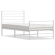 Bowery Hill Contemporary Powder-Coated Steel Twin Bed Frame in White