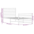 Bowery Hill Contemporary Powder-Coated Steel Twin Bed Frame in White