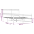 Bowery Hill Powder-Coated Steel King Size Bed Frame in White