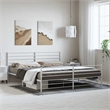 Bowery Hill Contemporary 76 x 80 Steel Extra Long Bed Frame in White