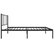 Bowery Hill Contemporary Powder-Coated Steel Twin Bed Frame in Black