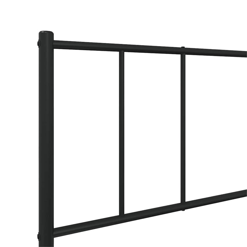 Bowery Hill Contemporary Powder-Coated Steel Twin Bed Frame in Black