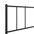 Bowery Hill Contemporary Powder-Coated Steel Twin Bed Frame in Black