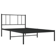 Bowery Hill Contemporary Powder-Coated Steel Twin Bed Frame in Black