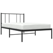 Bowery Hill Contemporary Powder-Coated Steel Twin Bed Frame in Black