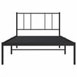 Bowery Hill Contemporary Powder-Coated Steel Twin Bed Frame in Black
