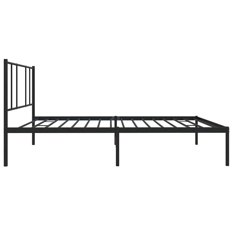 Bowery Hill Contemporary Powder-Coated Steel Twin Bed Frame in Black