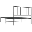 Bowery Hill Contemporary Powder-Coated Steel Twin Bed Frame in Black