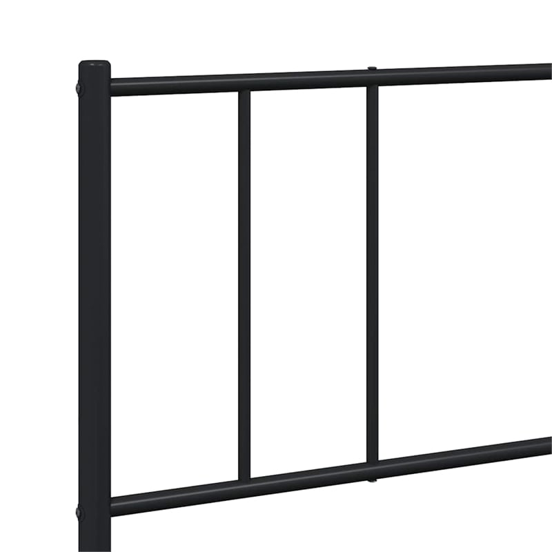 Bowery Hill Contemporary 72 X 84 Powder-Coated Steel Bed Frame in Black