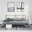 Bowery Hill Contemporary 72 X 84 Powder-Coated Steel Bed Frame in Black