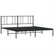 Bowery Hill Contemporary 72 X 84 Powder-Coated Steel Bed Frame in Black