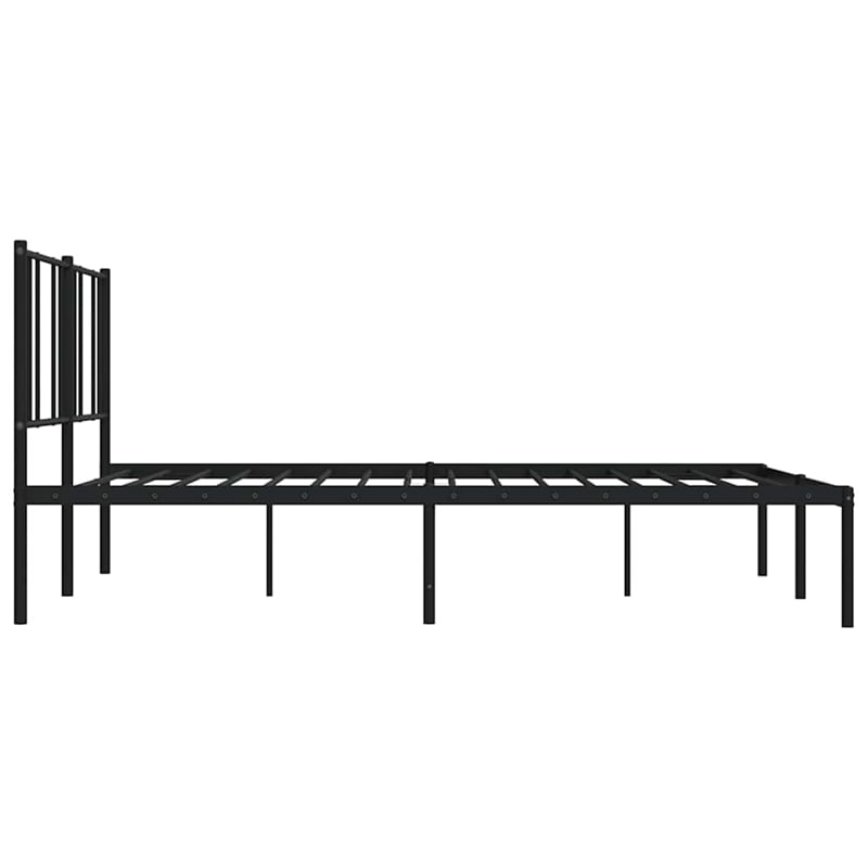 Bowery Hill Contemporary 72 X 84 Powder-Coated Steel Bed Frame in Black