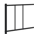 Bowery Hill Contemporary 72 X 84 Powder-Coated Steel Bed Frame in Black