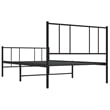 Bowery Hill Rectangular 39.4 x 74.8 Steel Bed Frame in Black