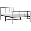 Bowery Hill Rectangular 39.4 x 74.8 Steel Bed Frame in Black