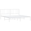 Bowery Hill Powder-Coated Steel King/Double Bed Frame in White
