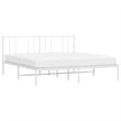 Bowery Hill Powder-Coated Steel King/Double Bed Frame in White