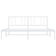 Bowery Hill Powder-Coated Steel King/Double Bed Frame in White