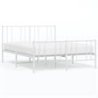 Bowery Hill Powder-Coated Steel Full/Double Bed Frame in White