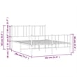 Bowery Hill Powder-Coated Steel Full/Double Bed Frame in White