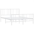 Bowery Hill Powder-Coated Steel Full/Double Bed Frame in White