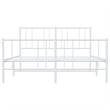 Bowery Hill Powder-Coated Steel Full/Double Bed Frame in White