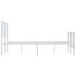 Bowery Hill Powder-Coated Steel Full/Double Bed Frame in White