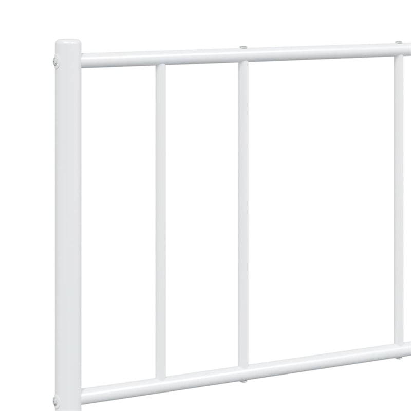 Bowery Hill Powder-Coated Steel Full/Double Bed Frame in White