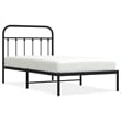 Bowery Hill Contemporary Powder-Coated Steel Twin Bed Frame in Black