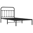 Bowery Hill Contemporary Powder-Coated Steel Twin Bed Frame in Black