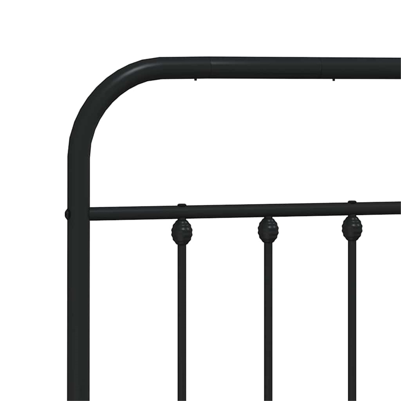 Bowery Hill Contemporary Powder-Coated Steel King Bed Frame in Black