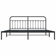 Bowery Hill Rectangular 76.0 x 80.0 Steel Bed Frame in Black