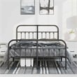 Bowery Hill Powder-Coated Steel Full/Double Bed Frame in Black