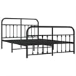 Bowery Hill Powder-Coated Steel Full/Double Bed Frame in Black