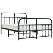 Bowery Hill Powder-Coated Steel Full/Double Bed Frame in Black