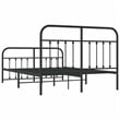 Bowery Hill Powder-Coated Steel Full/Double Bed Frame in Black