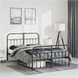 Bowery Hill Powder-Coated Steel Full/Double Bed Frame in Black