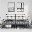 Bowery Hill Powder-Coated Steel King/Double Bed Frame in Black