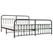 Bowery Hill Powder-Coated Steel King/Double Bed Frame in Black