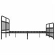 Bowery Hill Powder-Coated Steel King/Double Bed Frame in Black
