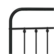 Bowery Hill Powder-Coated Steel King/Double Bed Frame in Black