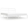 Bowery Hill 76 in x 80 Powder-Coated Steel Bed Frame in White