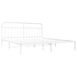 Bowery Hill 76 in x 80 Powder-Coated Steel Bed Frame in White