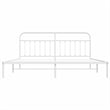 Bowery Hill 76 in x 80 Powder-Coated Steel Bed Frame in White