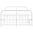 Bowery Hill Contemporary 59 x 79 Steel Durable Bed Frame in White