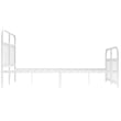Bowery Hill Contemporary 59 x 79 Steel Durable Bed Frame in White