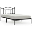 Bowery Hill Contemporary Engineered wood Twin Bed Frame in Black